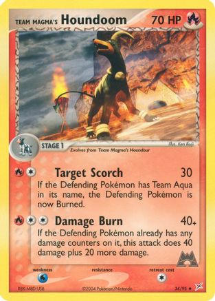 Team Magma's Houndoom - 34/95 34/95 - Team Magma vs Team Aqua Reverse Holofoil