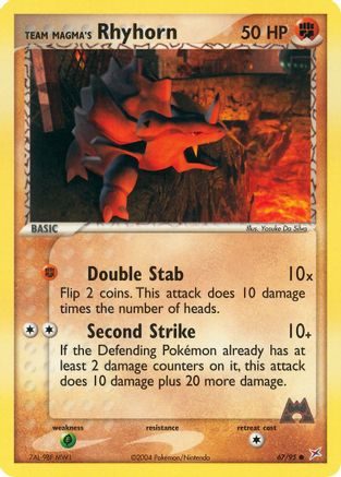 Team Magma's Rhyhorn - 67/95 67/95 - Team Magma vs Team Aqua