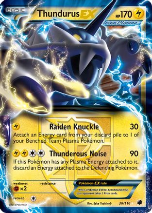 Thundurus EX (Team Plasma) 38/116 - Plasma Freeze Holofoil