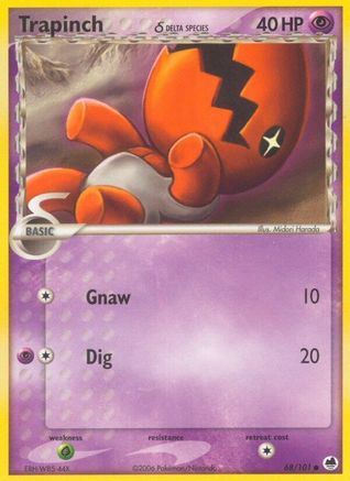 Trapinch - 068/101 (Delta Species) 68/101 - Dragon Frontiers Reverse Holofoil