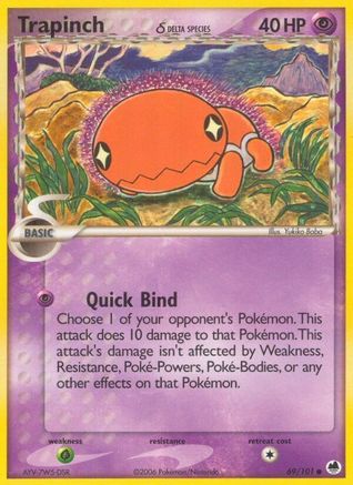 Trapinch - 069/101 (Delta Species) 69/101 - Dragon Frontiers Reverse Holofoil