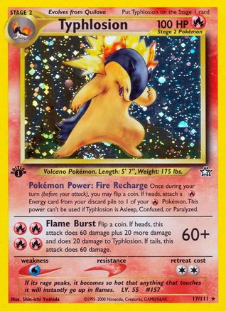 Typhlosion (17) 17/111 - Neo Genesis 1st Edition Holofoil