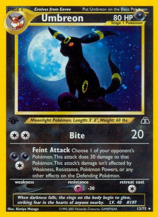 Umbreon (13) 13/75 - Neo Discovery 1st Edition Holofoil