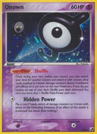 Unown (J) J/115 - Unseen Forces Holofoil
