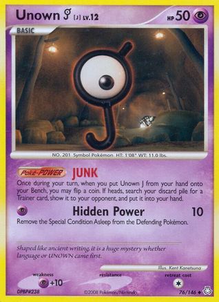 Unown (J) 76/146 - Legends Awakened Reverse Holofoil