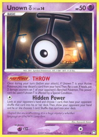 Unown [T] 67/123 - Mysterious Treasures