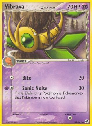Vibrava - 042/101 (Delta Species) 42/101 - Dragon Frontiers Reverse Holofoil