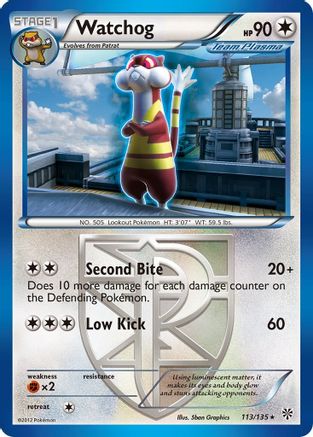Watchog (Team Plasma) (113) 113/135 - Plasma Storm Reverse Holofoil
