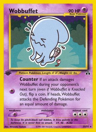 Wobbuffet (35) 35/75 - Neo Discovery 1st Edition