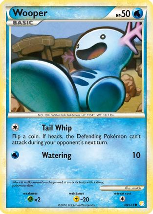 Wooper 88/123 - HeartGold SoulSilver Reverse Holofoil