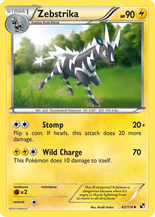 Zebstrika (42) 42/114 - Black and White Reverse Holofoil