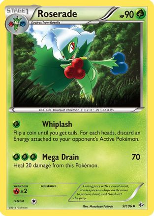 Roserade 9/106 - XY  Flashfire Reverse Holofoil