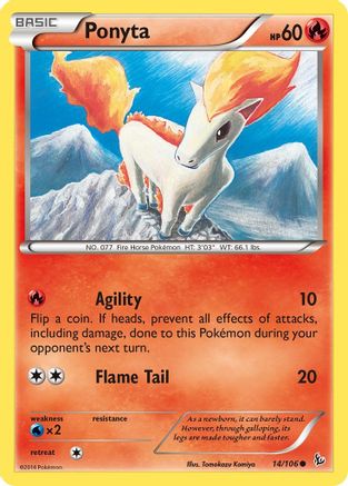 Ponyta 14/106 - XY  Flashfire Reverse Holofoil