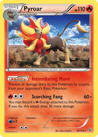 Pyroar 20/106 - XY  Flashfire Holofoil