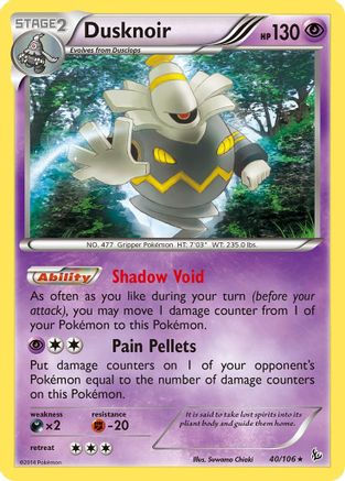 Dusknoir 40/106 - XY  Flashfire Reverse Holofoil