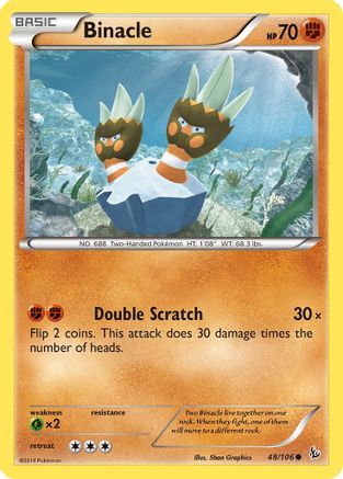 Binacle 48/106 - XY  Flashfire Reverse Holofoil