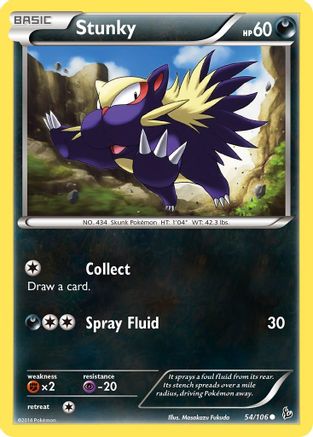 Stunky (54) 54/106 - XY  Flashfire Reverse Holofoil