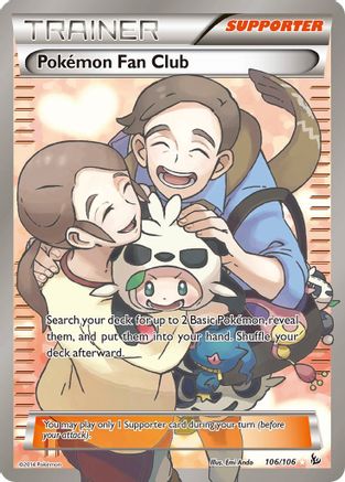 Pokemon Fan Club (106 Full Art) 106/106 - XY  Flashfire Holofoil