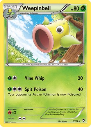 Weepinbell 2/111 - XY  Furious Fists
