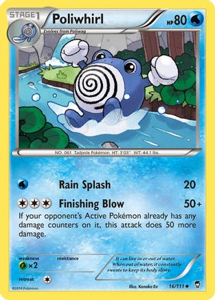 Poliwhirl 16/111 - XY  Furious Fists Reverse Holofoil