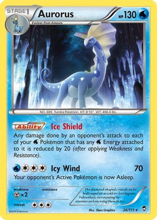 Aurorus 26/111 - XY  Furious Fists Reverse Holofoil