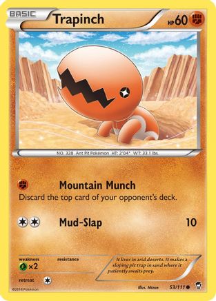 Trapinch 53/111 - XY  Furious Fists