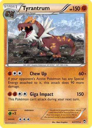 Tyrantrum 62/111 - XY  Furious Fists Reverse Holofoil