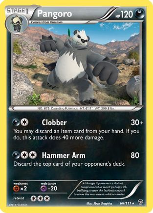 Pangoro 68/111 - XY  Furious Fists
