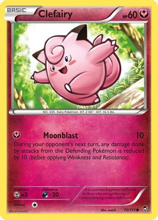 Clefairy (70) 70/111 - XY  Furious Fists