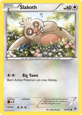 Slakoth 81/111 - XY  Furious Fists Reverse Holofoil