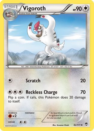 Vigoroth 82/111 - XY  Furious Fists Reverse Holofoil