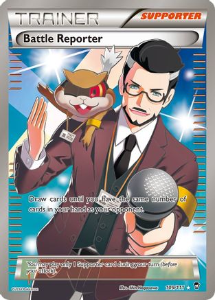 Battle Reporter (109 Full Art) 109/111 - XY  Furious Fists Holofoil