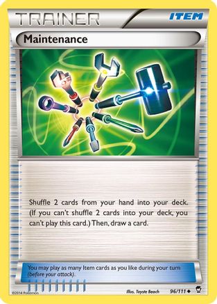 Maintenance 96/111 - XY  Furious Fists Reverse Holofoil