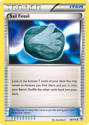 Sail Fossil 98/111 - XY  Furious Fists