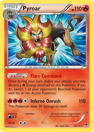 Pyroar 12/119 - XY  Phantom Forces Reverse Holofoil