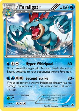 Feraligatr 17/119 - XY  Phantom Forces Reverse Holofoil