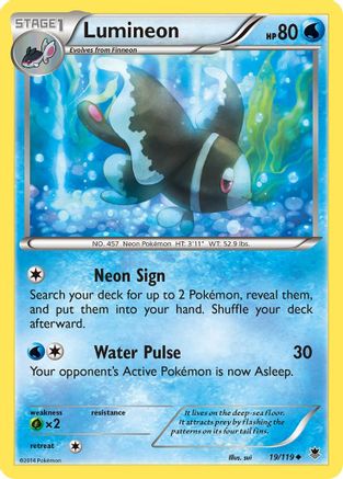 Lumineon 19/119 - XY  Phantom Forces Reverse Holofoil