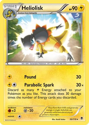 Heliolisk 30/119 - XY  Phantom Forces Holofoil