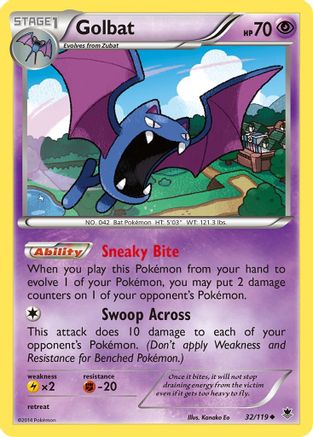 Golbat 32/119 - XY  Phantom Forces Reverse Holofoil