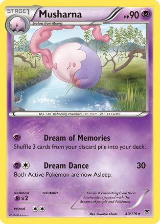 Musharna 40/119 - XY  Phantom Forces Reverse Holofoil