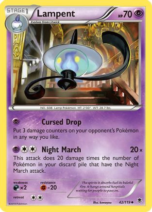 Lampent 42/119 - XY  Phantom Forces Reverse Holofoil