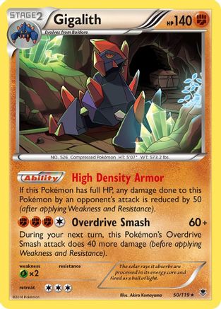 Gigalith 50/119 - XY  Phantom Forces Holofoil
