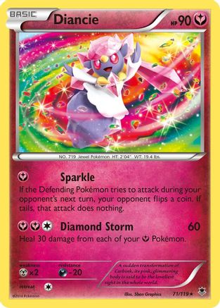 Diancie 71/119 - XY  Phantom Forces Reverse Holofoil