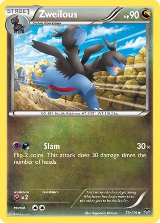 Zweilous 73/119 - XY  Phantom Forces Reverse Holofoil