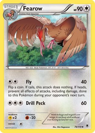 Fearow 79/119 - XY  Phantom Forces Reverse Holofoil