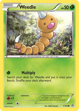 Weedle 1/160 - XY  Primal Clash