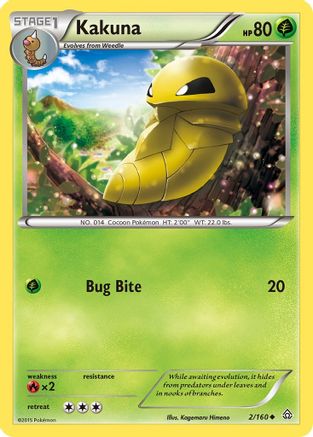 Kakuna 2/160 - XY  Primal Clash Reverse Holofoil