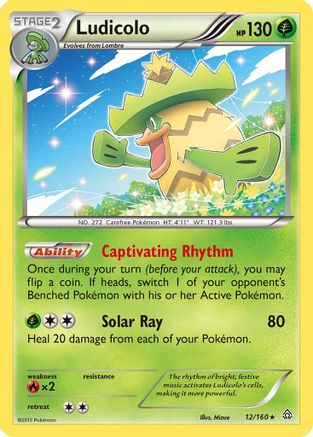 Ludicolo 12/160 - XY  Primal Clash Reverse Holofoil