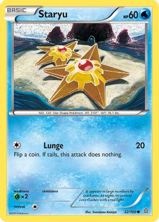 Staryu 32/160 - XY  Primal Clash Reverse Holofoil