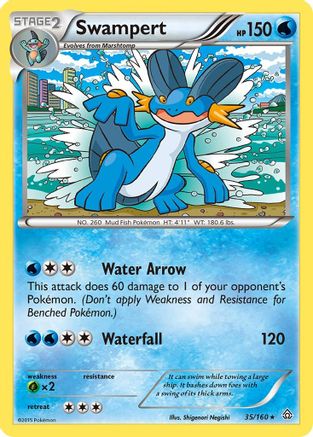 Swampert 35/160 - XY  Primal Clash Reverse Holofoil